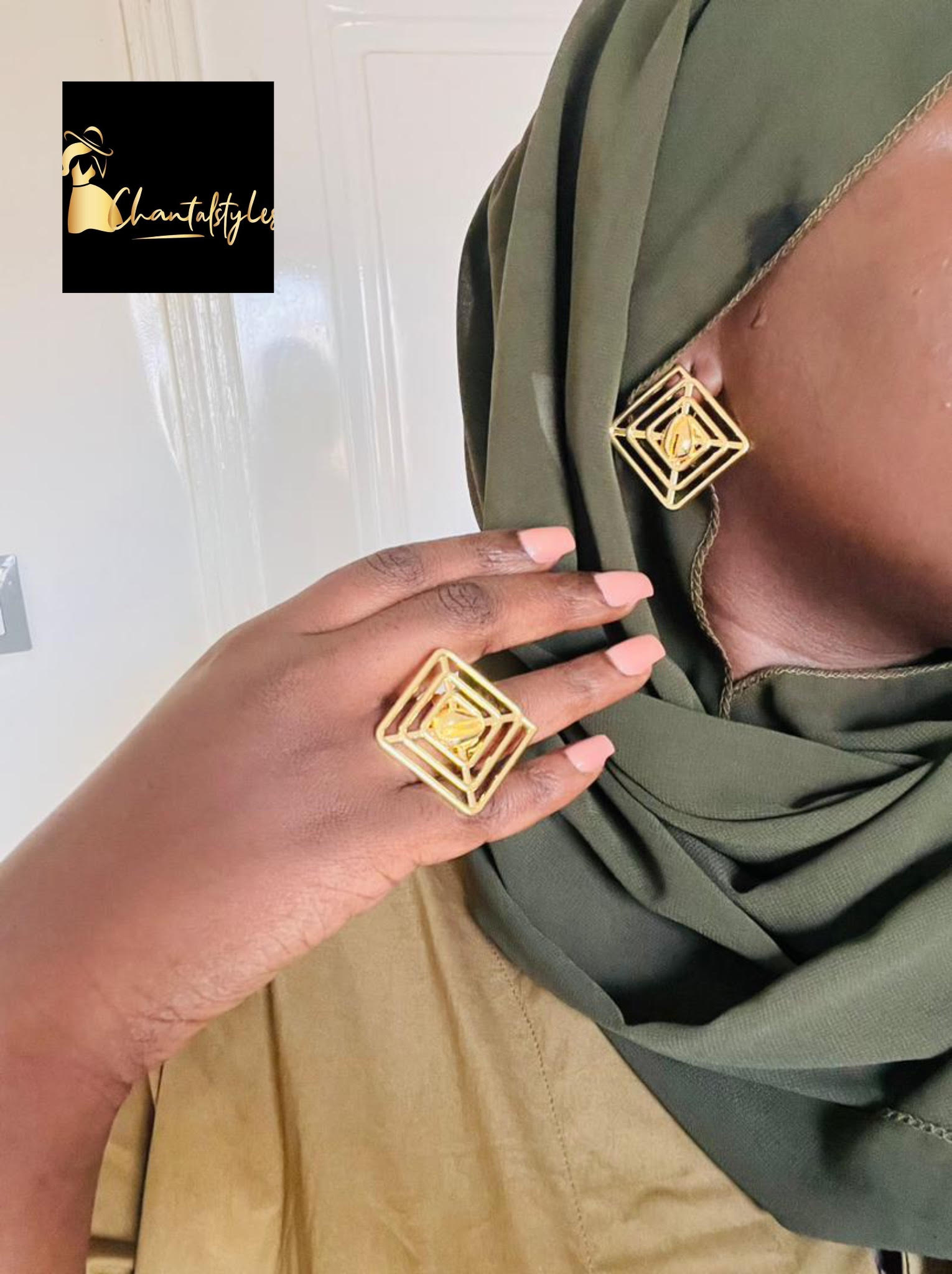 Ensemble boucle d’oreille bague