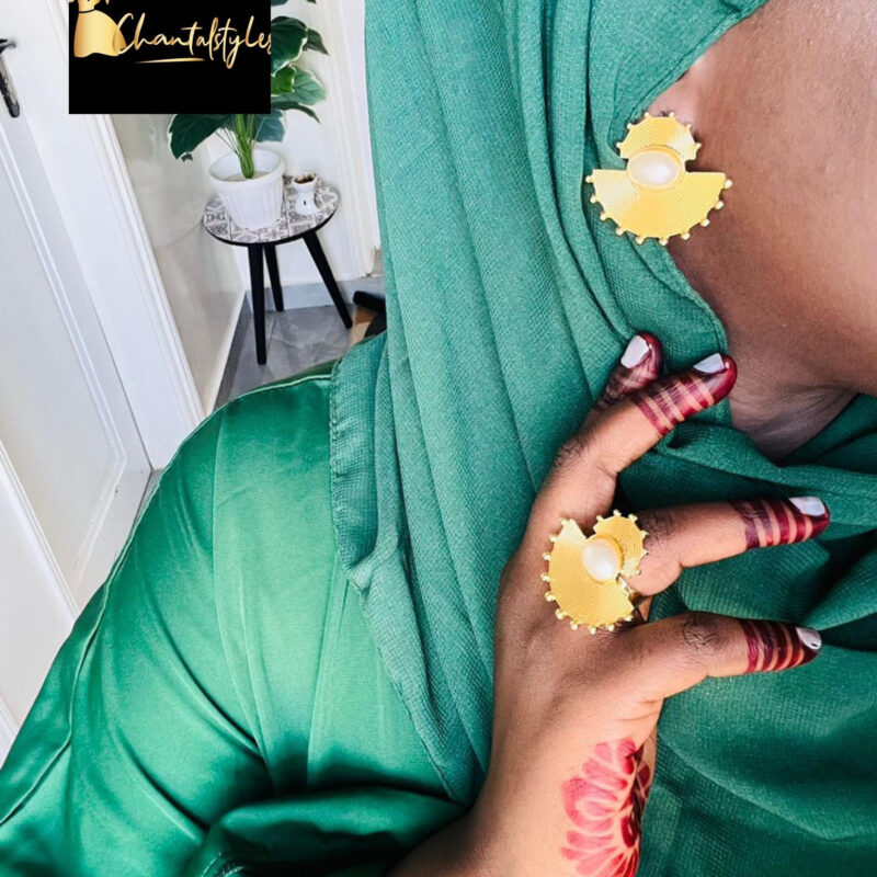 Ensemble boucle d’oreille , bague , acier inoxydable