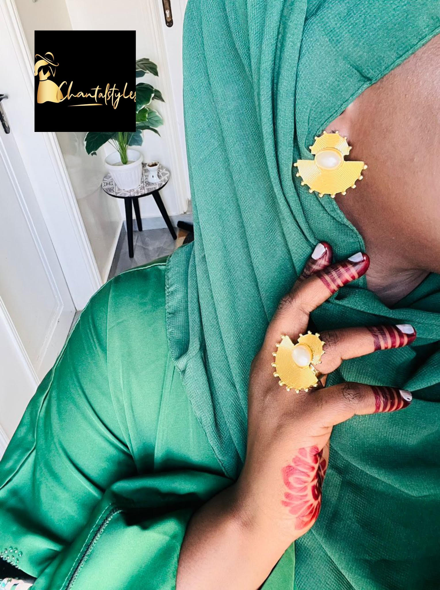 Ensemble boucle d’oreille , bague , acier inoxydable