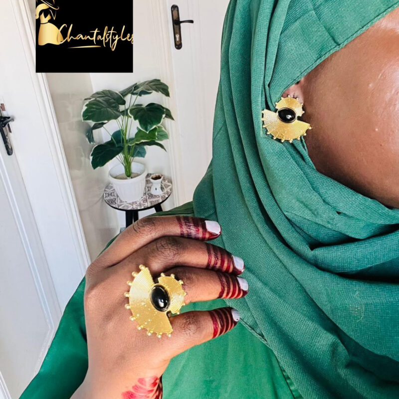 Ensemble boucle d’oreille, bagu , acier inoxydable