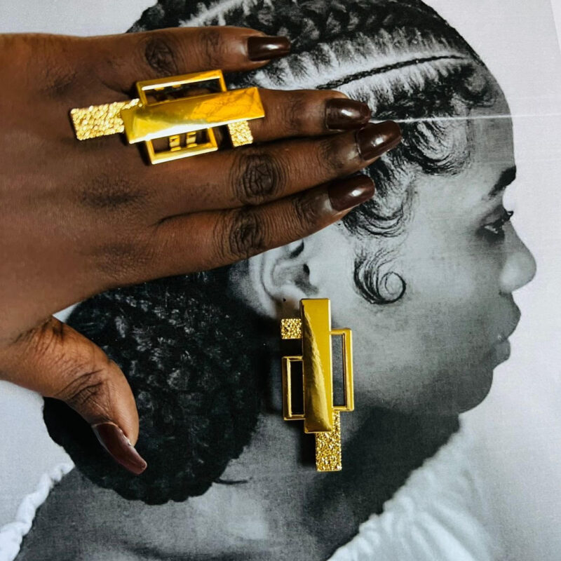 Ensemble acier inoxydable bague , boucle d’oreille